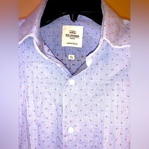 Ben Sherman tailored slim fit long sleeve men’s button down, 15 1/2, 32-33